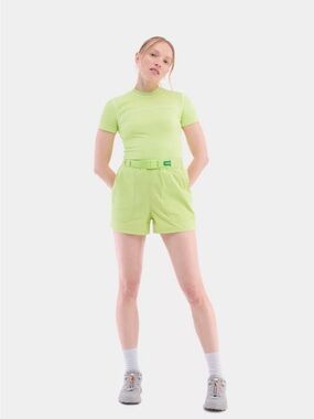 Halfdays Women's Rosalie Trail Shorts  Pistachio Green Large NEW